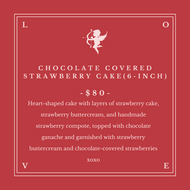 Chocolate Covered Strawberry Cake (6-inch)
