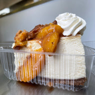 Peach Cobbler Cheesecake Slice